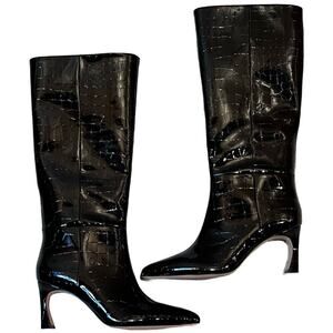 NWOB: VINCE‎ CAMUTO Knee Hight Patent Leather Boots VP- Darisa 7.5 M